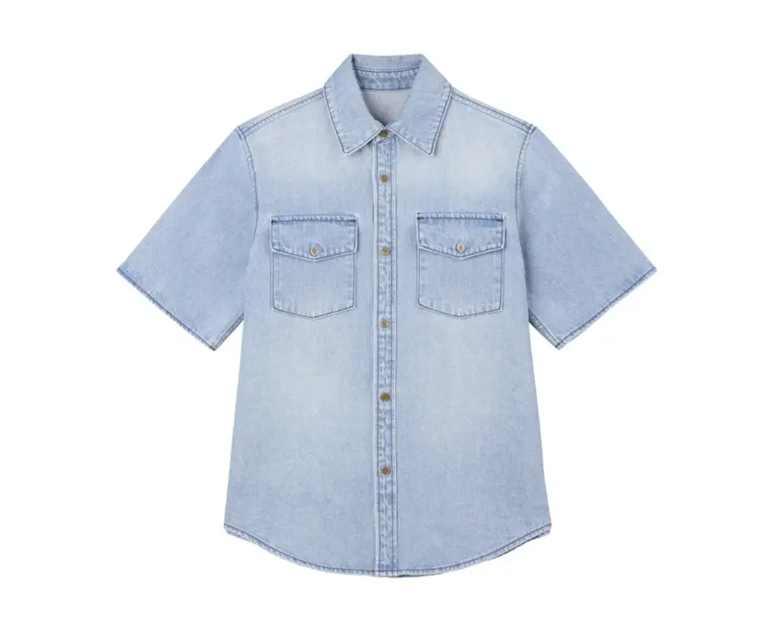 [오르] denim shirts l blue